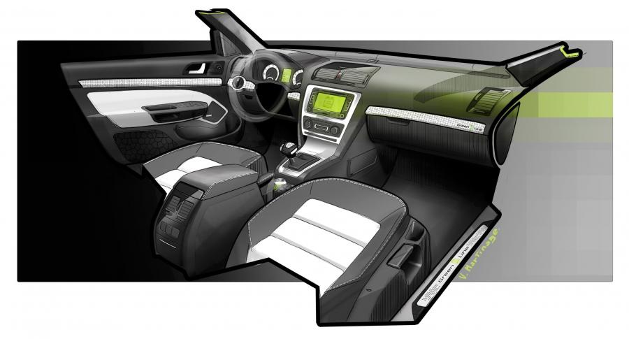  Skoda Octavia Green E-Line Concept 2010 года  (фото 28 из 46)